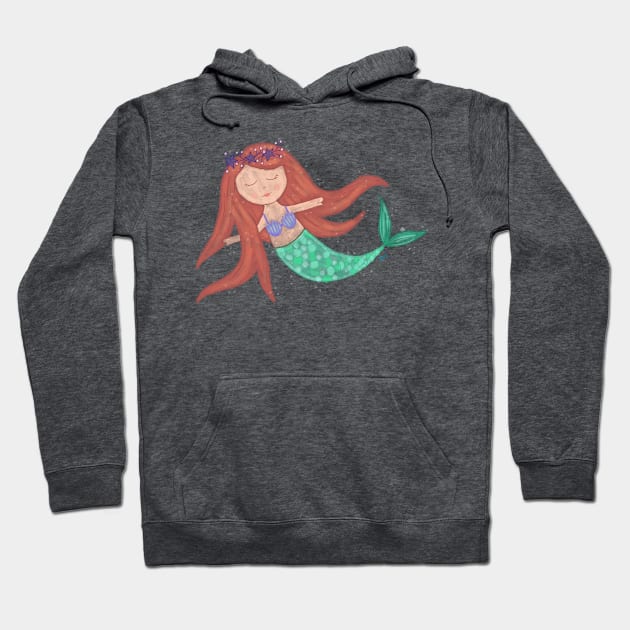 Peaceful Mermaid Hoodie by RuthMCreative